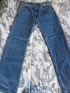 Levi's 505 Regular Fit Straight Leg Jeans 34" Waist 32" Leg Excellent Condition